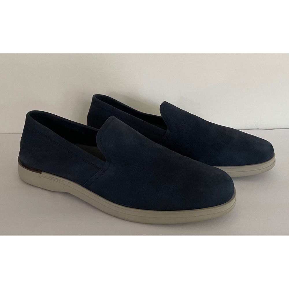 Cole Haan Mens Grand Ambition Slip On Loafers Blue Nubuck Business Casual 10